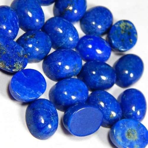 LAPIS LAZULI OVAL SHAPE GEMSTONES 7X9 MM CABOCHON  NATURAL