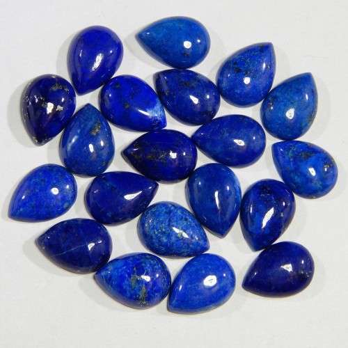 LAPIS LAZULI PEAR SHAPE GEMSTONES 10X14 MM CABOCHON  NATURAL