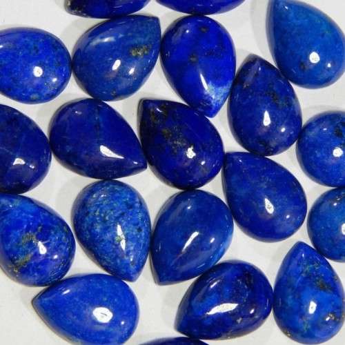 LAPIS LAZULI PEAR SHAPE GEMSTONES 10X14 MM CABOCHON  NATURAL