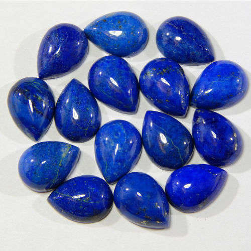 LAPIS LAZULI PEAR SHAPE GEMSTONES 10X14 MM CABOCHON  NATURAL