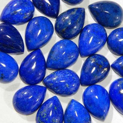 LAPIS LAZULI PEAR SHAPE GEMSTONES 10X14 MM CABOCHON  NATURAL