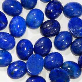 LAPIS LAZULI OVAL SHAPE GEMSTONES 9X11 MM CABOCHON  NATURAL