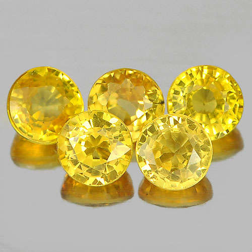 Yellow Sapphire 0.06Cts Round Shape 2.2mm   Natural Gemstones