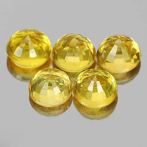 Yellow Sapphire 0.06Cts Round Shape 2.2mm   Natural Gemstones