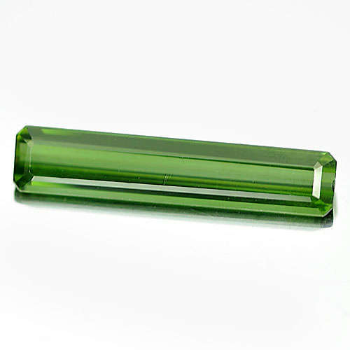 Green Tourmaline 1.62 Ct. VVS Octagon 17.7 x 3.7 Mm. Natural Gemstone Nigeria