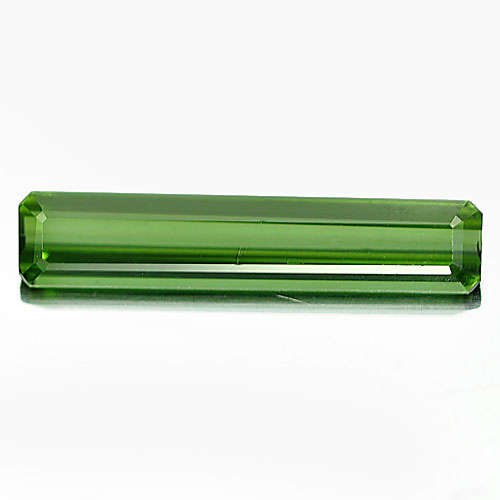 Green Tourmaline 1.62 Ct. VVS Octagon 17.7 x 3.7 Mm. Natural Gemstone Nigeria