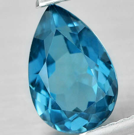 London Blue 1.58 Ct Topaz Pear Shape Natural Gemstone From Brazil