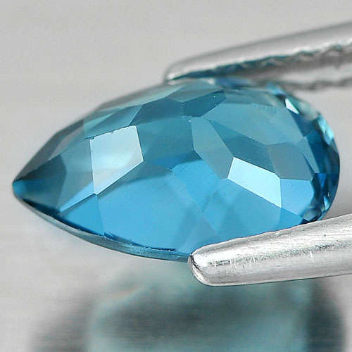 London Blue 1.58 Ct Topaz Pear Shape Natural Gemstone From Brazil