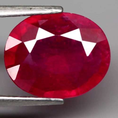 2.43Ct. Ruby Natural OVAL Facet Top Blood Red Madagascar