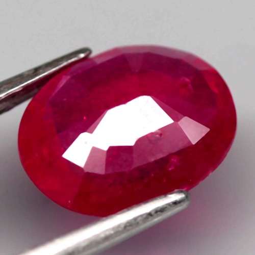 2.43Ct. Ruby Natural OVAL Facet Top Blood Red Madagascar