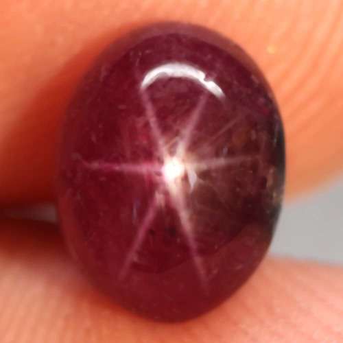 4.44Ct. Ruby Natural 6 Rays Star Oval Cabochon Amazing Madagascar