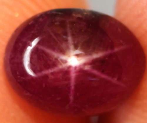 4.44Ct. Ruby Natural 6 Rays Star Oval Cabochon Amazing Madagascar
