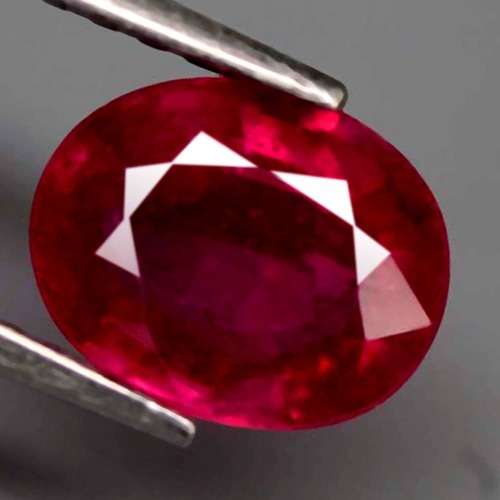 2.18Ct. Ruby Natural OVAL Facet Top Blood Red Madagascar