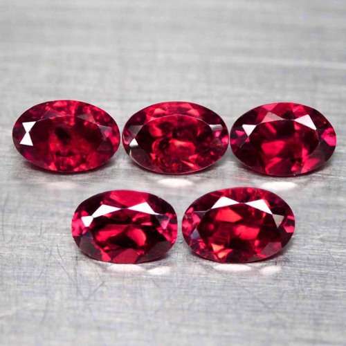 Rhodolite Garnet 1.05 Ct.Pair Natural Oval Raspberry Red Twinkling Africa