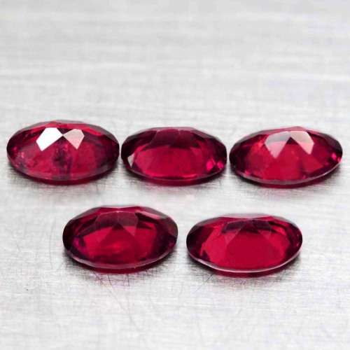 Rhodolite Garnet 1.05 Ct.Pair Natural Oval Raspberry Red Twinkling Africa