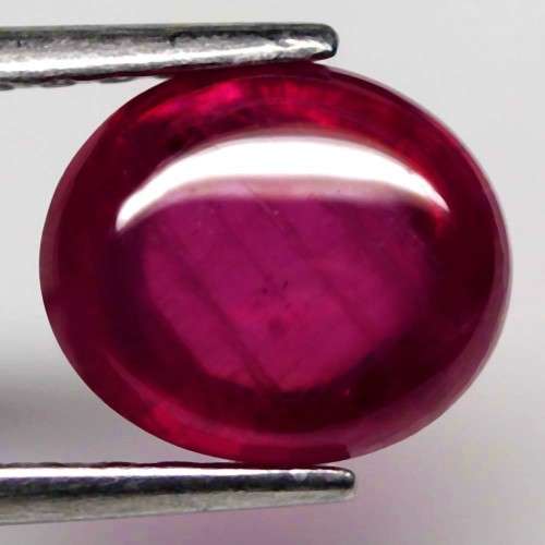 3.42Ct. Ruby Natural Oval Cabochon Top Blood Red