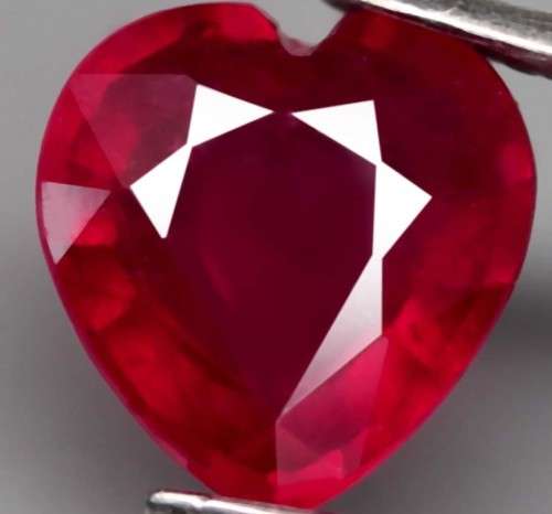 2.68 Ct. Ruby Natural Heart Facet Top Blood Red Glittering Madagascar