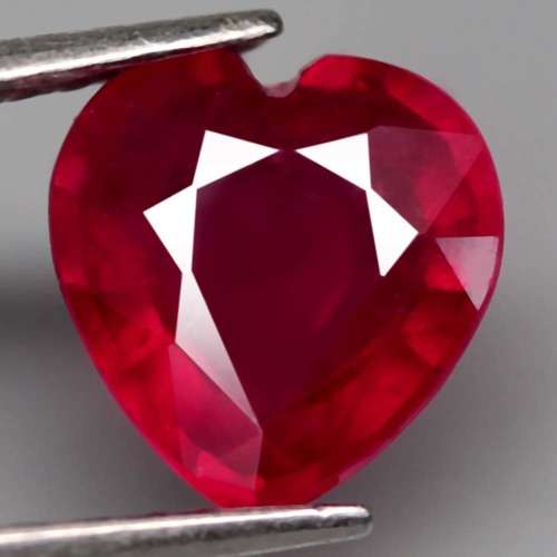 2.68 Ct. Ruby Natural Heart Facet Top Blood Red Glittering Madagascar