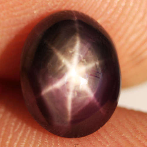 3.78Ct. Unheated Ruby Natural 6 Rays Star Oval Cabochon Top Blood Red Madagascar