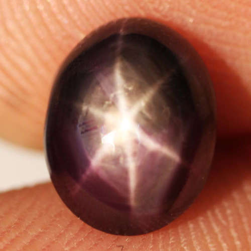 3.78Ct. Unheated Ruby Natural 6 Rays Star Oval Cabochon Top Blood Red Madagascar