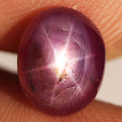 5.24Ct. Unheated Ruby Natural 6 Rays Star Oval Cabochon Top Blood Red Madagascar