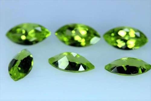 GREEN PERIDOT 6X4 MM MARQUISE CUT FACETED LOOSE AAA GEMSTONE
