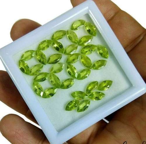 GREEN PERIDOT 10X5 MM MARQUISE CUT FACETED LOOSE AAA GEMSTONE
