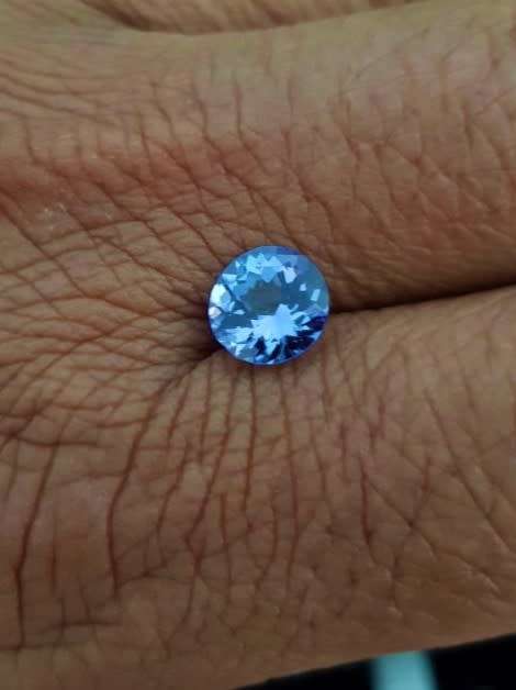 Purplish Blue Tanzanite 0.63Ct.Ravishing Color & Full Sparkling! Natural Tanzania