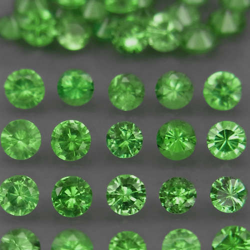 Tsavorite Garnet Diamond Cut 2.2mm.0.052cts Best Color Top Green  Tanzania