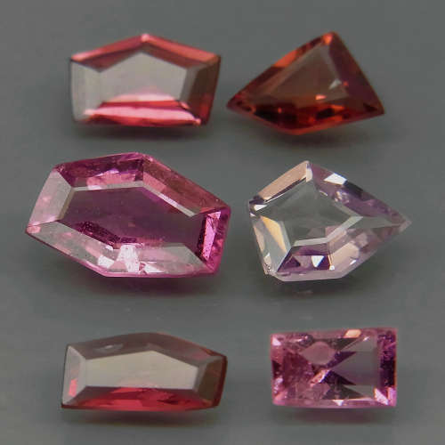 Fancy Color Spinel Myanmar 6Pcs/5.24Ct Fancy Shape 6x4 to9.5x6mm.