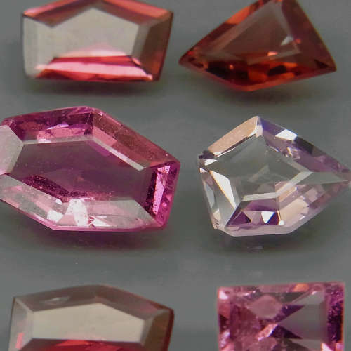 Fancy Color Spinel Myanmar 6Pcs/5.24Ct Fancy Shape 6x4 to9.5x6mm.