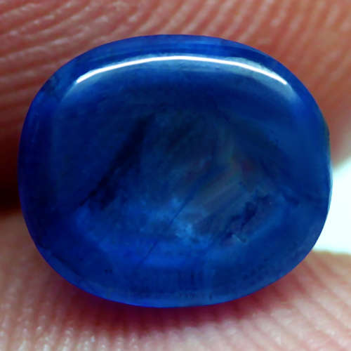 5.06 Ct. Sapphire Natural OvalCabochon Cornflower Blue Interesting Madagascar