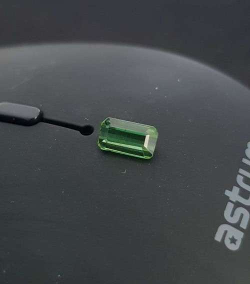 Green Tourmaline 0.91Ct.Ravishing Color Natural  Perfect Shape & Eye Clean