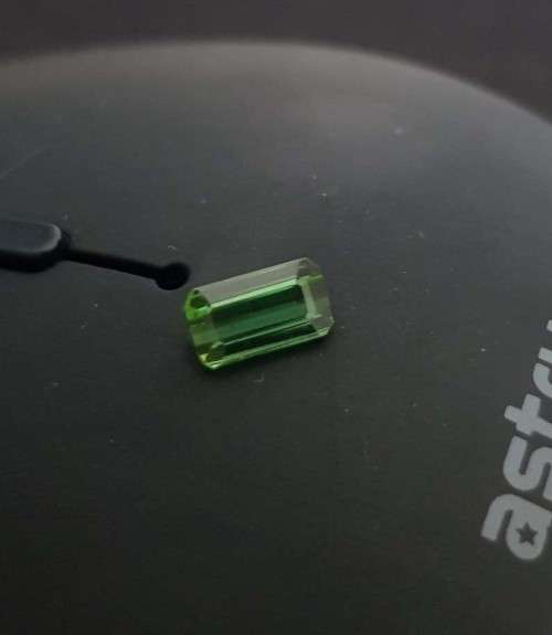 Green Tourmaline 0.91Ct.Ravishing Color Natural  Perfect Shape & Eye Clean