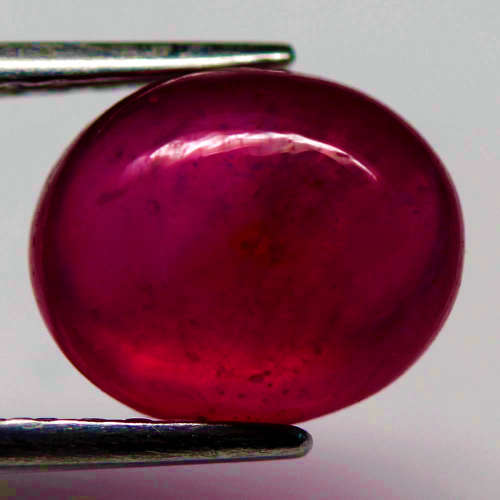 4.95Ct. Ruby Natural OvalCabochon Pinkish Red Attractive Color!