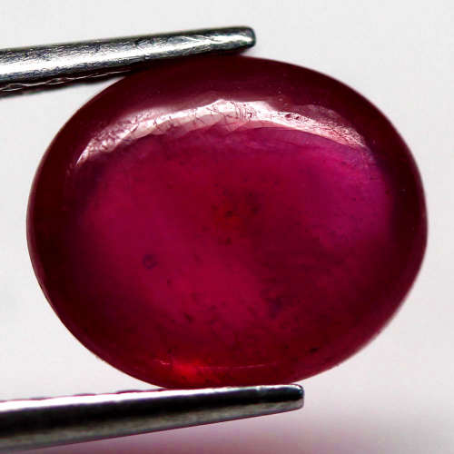 4.95Ct. Ruby Natural OvalCabochon Pinkish Red Attractive Color!
