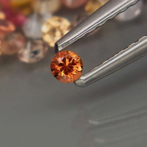 Fancy Color Sapphire 2Pcs/0.10Ct Round Diamond Cut 2-2.5mm.Beautiful Color!