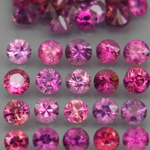 Fancy Color Sapphire 1Pcs/0.08Ct Round Diamond Cut 2.5mm.Beautiful Color!