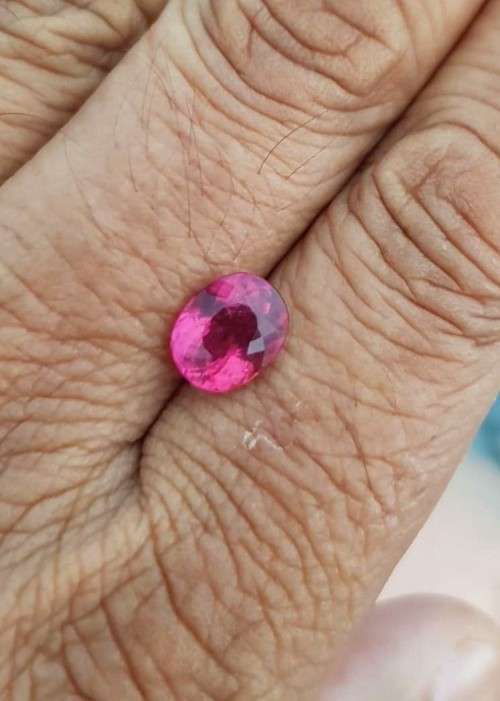 2.66Ct.Hot Pink Tourmaline **Rubellite**Beautiful Color & Full Sparkling! Natural
