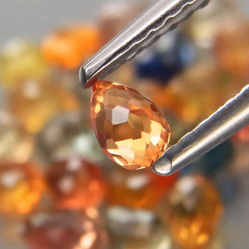 Briolette Sapphire Africa 1Pcs/0.25Ct 4x3mm.Beautiful Fancy Color