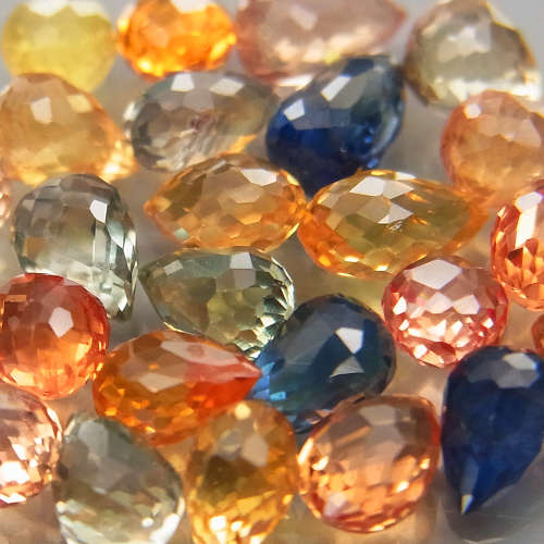 Briolette Sapphire Africa 1Pcs/0.25Ct 4x3mm.Beautiful Fancy Color