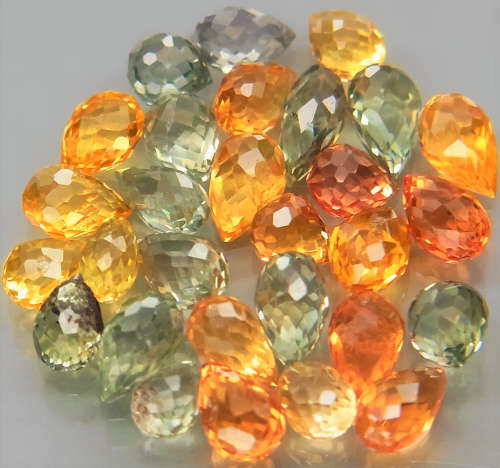 Briolette Sapphire Africa 1Pcs/0.21Ct 4x3mm.Beautiful Fancy Color