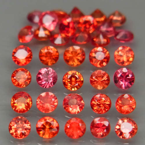 Sapphire 1Pcs/0.11Ct Round Diamond Cut 2.5mm.Beautiful Color!