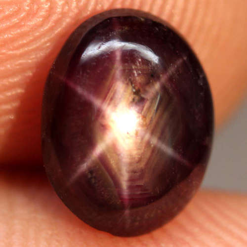 3.20Ct. Ruby Natural 6 Rays Star Oval Cabochon Top Blood Red