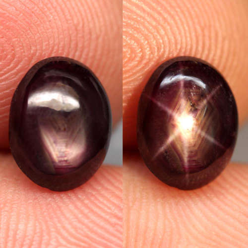 3.20Ct. Ruby Natural 6 Rays Star Oval Cabochon Top Blood Red