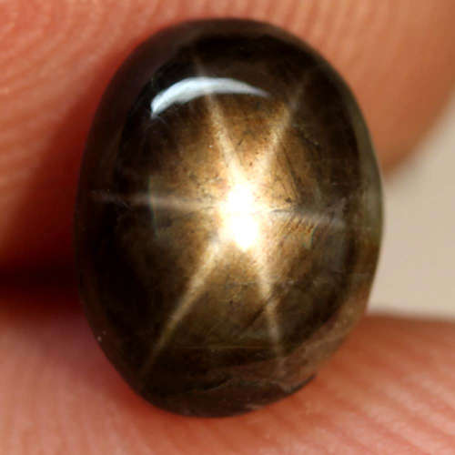 3.90Ct. Ruby Natural 6 Rays Star Oval Cabochon