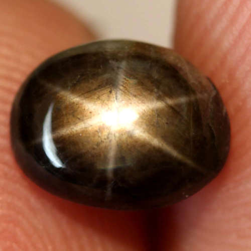 3.90Ct. Ruby Natural 6 Rays Star Oval Cabochon