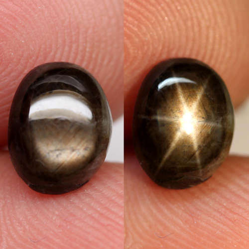 3.90Ct. Ruby Natural 6 Rays Star Oval Cabochon