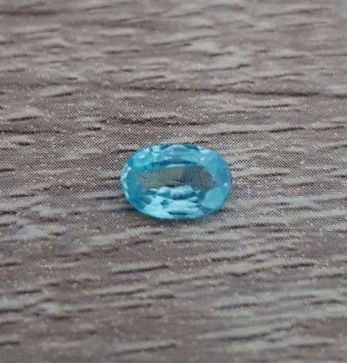 1.19 Ct. Zircon Natural Oval Facet Blue Sea Glistening Cambodia