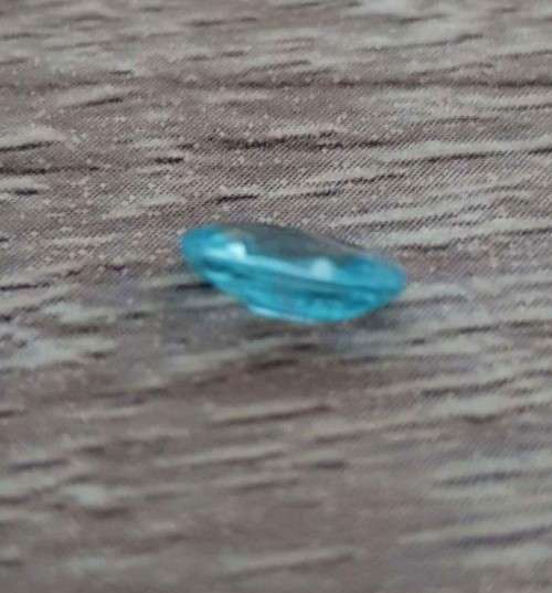 0.97Ct. Zircon Natural Oval Facet Blue Sea Glistening Cambodia